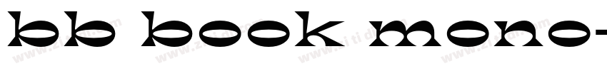 bb book mono字体转换